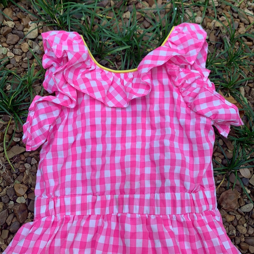 Crewcuts Dress Size 2 pink gingham plaid J Crew Kids - Picture 4 of 5
